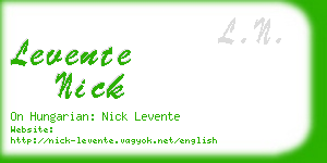 levente nick business card